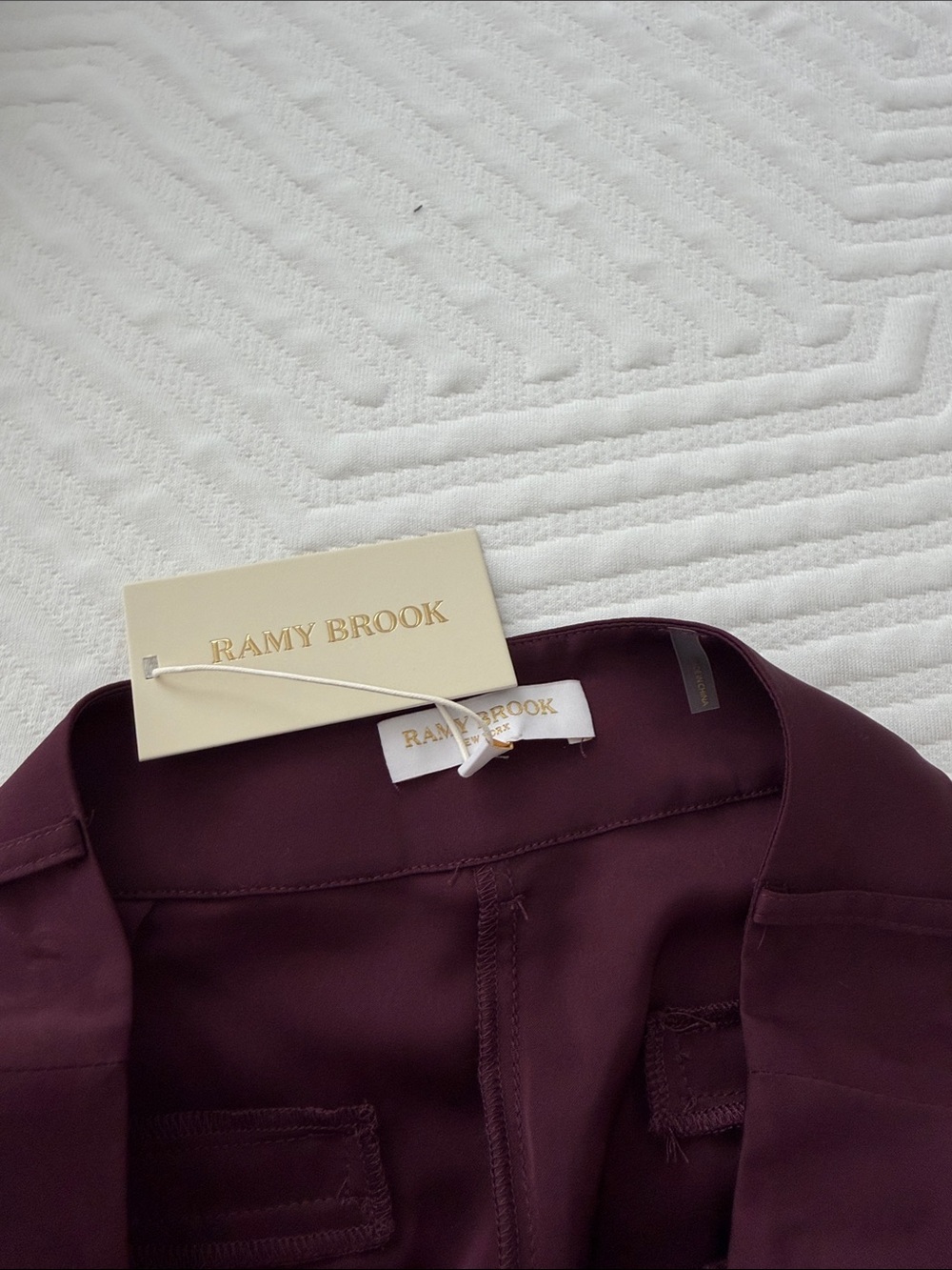 Ramy Brook Pleated pantsin Plum - Picture 4 of 5